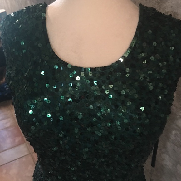 NWT Primavera Green Sequence Dress - Picture 4 of 6